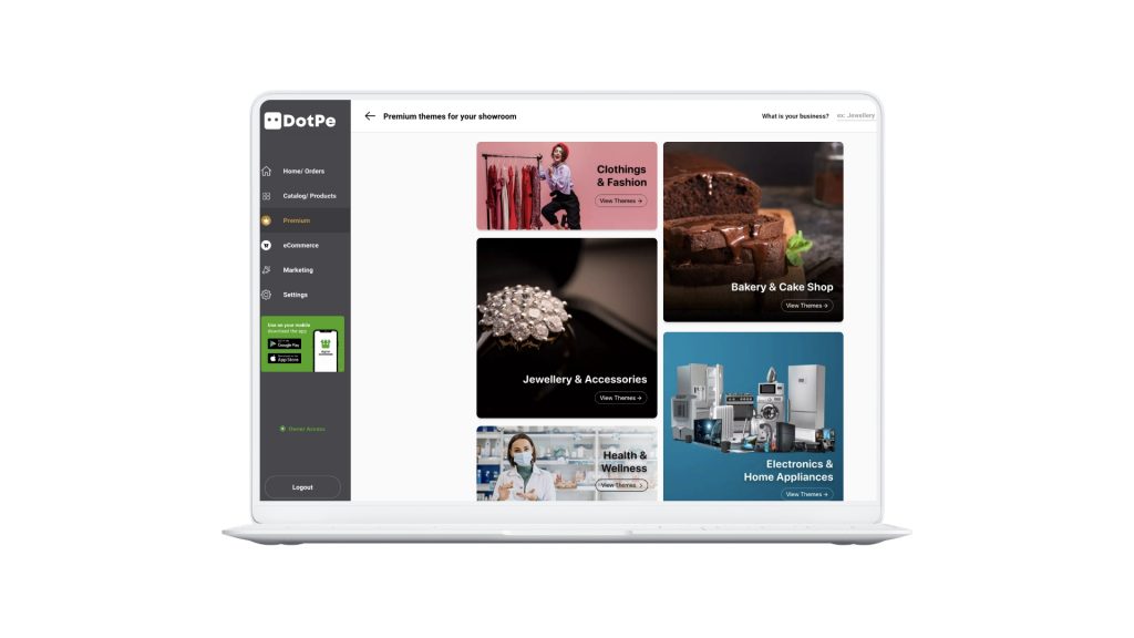 Personalise your store with multiple theme options on DotPe 