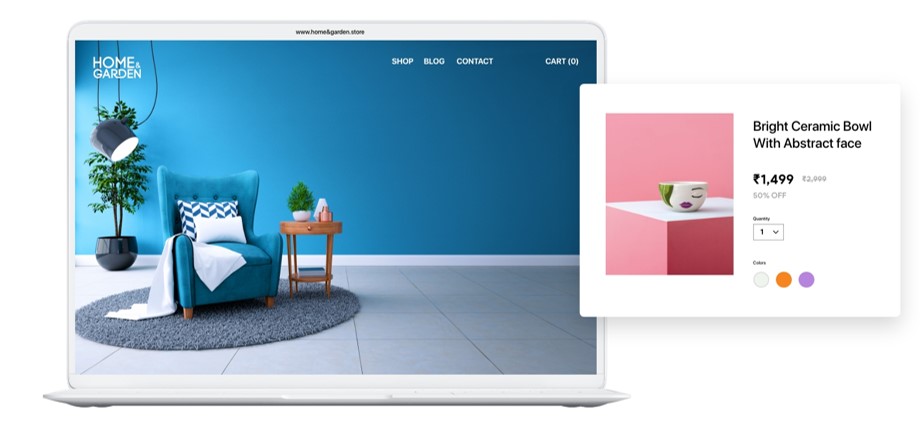 Create beautiful looking websites for your brand, with DotPe 